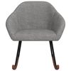 vidaXL Chaise &agrave; bascule Gris clair Tissu