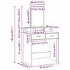 vidaXL Table de Toilette avec tiroir Ch&ecirc;ne Sonoma 79 x 41 x 140 cm