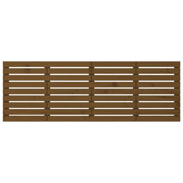 vidaXL T&ecirc;te de lit murale Marron miel 166x3x63 cm Bois massif de pin