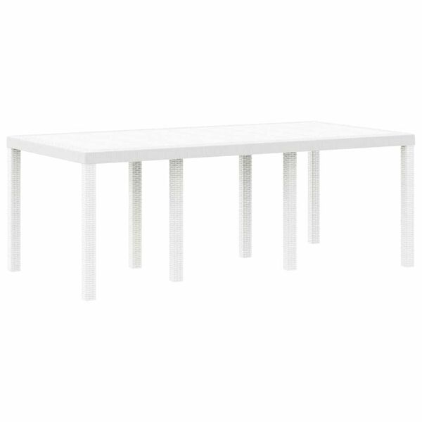 vidaXL Ensemble de salle à manger pour jardin 7 pcs Blanc Rattan Polt