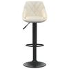 vidaXL Tabouret de bar Crème Velours