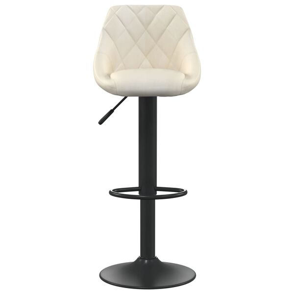 vidaXL Tabouret de bar Crème Velours