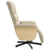 vidaXL Fauteuil inclinable de massage avec repose-pieds cr&egrave;me tissu