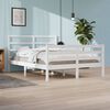 vidaXL Cadre de lit sans matelas blanc bois de pin massif 140x200 cm