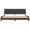 vidaXL Cadre de lit sans matelas marron fonc&eacute; 200x200 cm tissu