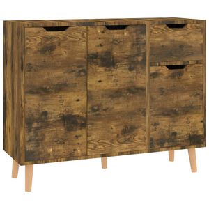 vidaXL Buffet ch&ecirc;ne fum&eacute; 90x30x72 cm bois d'ing&eacute;nierie