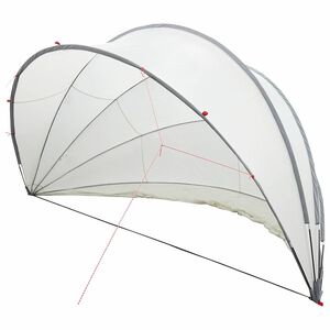 vidaXL D&ocirc;me de piscine 500 x 500 x 236 cm Gris et orange