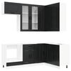 vidaXL Unit&eacute; de cuisine KALMAR 8 pc Noir Bois d'ing&eacute;nierie