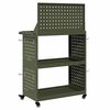 vidaXL Chariot &agrave; outils avec &eacute;tag&egrave;re Vert olive 65 x 35 x 111 cm