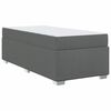 vidaXL Cadre de lit avec matelas Gris fonc&eacute; 90 x 190 cm tissu