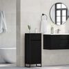 vidaXL Cabinet de salle de bain avec porte Ch&ecirc;ne noir 40 x 30 x 100 cm
