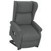 vidaXL Fauteuil de massage inclinable Gris fonc&eacute; Tissu