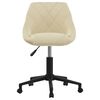 vidaXL Chaise pivotante de bureau Crème Velours