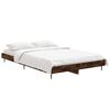 vidaXL Cadre de lit sans matelas chêne fumé 120x190 cm bois ingénierie