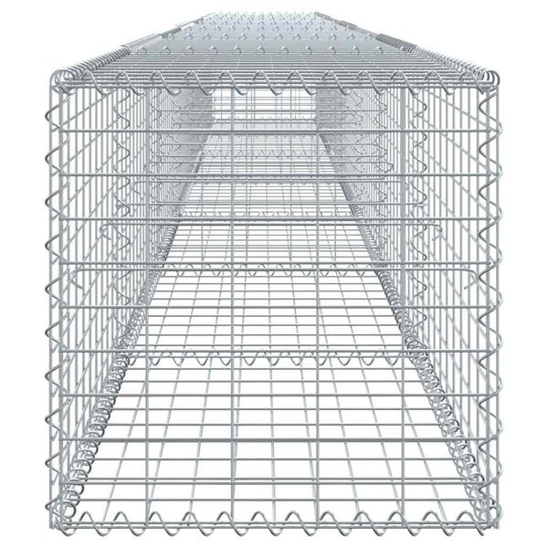 vidaXL Panier gabion avec couvercle 700x50x50 cm fer galvanisé