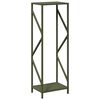 vidaXL Portant de bois chauffage vert olive 34x25x100 cm