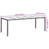 vidaXL Table de jardin pour repas Marron 250 x 100 x 75 cm polyrotin
