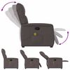 vidaXL Fauteuil de massage inclinable Marron foncé Tissu