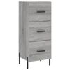 vidaXL Buffet Sonoma gris 34,5x34x90 cm Bois d'ing&eacute;nierie