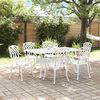 vidaXL Ensemble de salle &agrave; manger pour jardin 7 pcs Blanc Aluminium