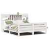 vidaXL Lit biblioth&egrave;que sans matelas blanc 180x200 cm bois pin massif