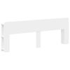 vidaXL Cabinet de T&ecirc;te de Lit avec stockage Blanc Bois d'ing&eacute;nierie