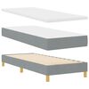 vidaXL Lit &agrave; ressorts avec matelas Gris clair 80 x 200 cm tissu