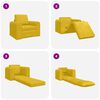 vidaXL Canap&eacute;-Lit Jaune 98 x 71 x 83 cm Velours