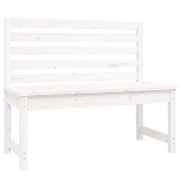 vidaXL Banc de jardin blanc 109 cm bois massif de pin