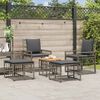 vidaXL Ensemble de meubles d'ext&eacute;rieur 5 pcs Noir et Gris fonc&eacute;