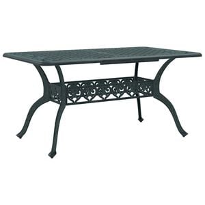 vidaXL Table de jardin vert 150x90x72 cm aluminium coul&eacute;