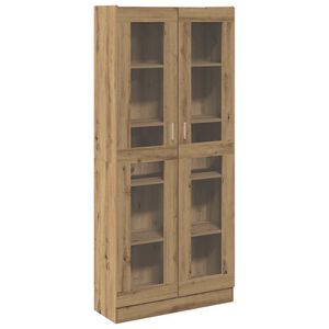 vidaXL Buffet haut ch&ecirc;ne artisanal 82,5x30,5x185 cm bois d'ing&eacute;nierie
