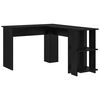 vidaXL Bureau d'angle Ch&ecirc;ne noir Bois d'ing&eacute;nierie 140 x 113,5 x 75 cm