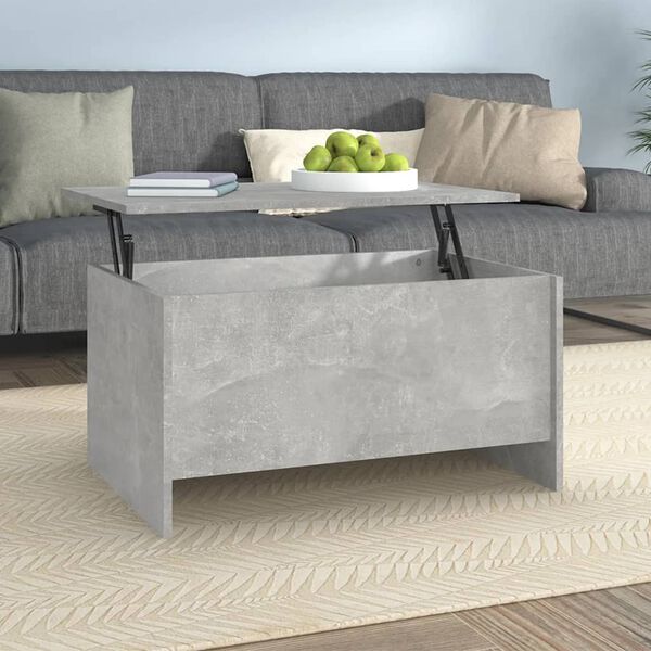 vidaXL Table basse gris béton 80x55,5x41,5 cm bois d'ingénierie