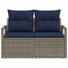 vidaXL Canap&eacute; de jardin avec coussin 120 x 62 x 69 cm polyrotin
