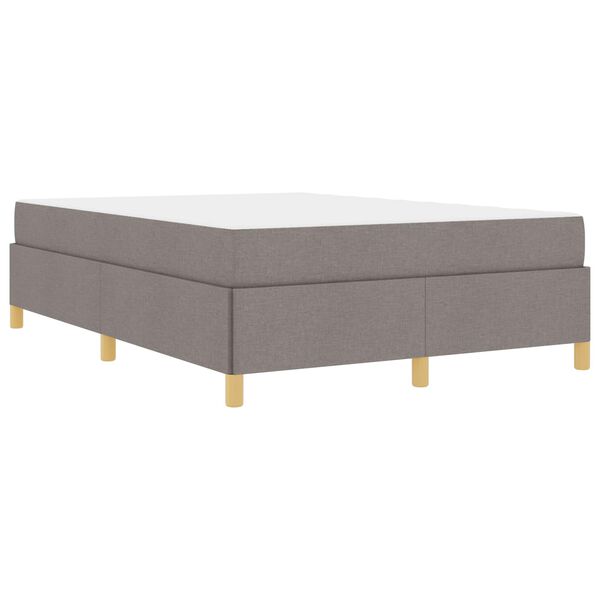 vidaXL Cadre de lit avec matelas Taupe 140 x 200 cm tissu
