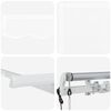 vidaXL Auvent Rétractable Blanc 350 x 200 cm tissu