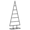 vidaXL Arbre de No&euml;l en m&eacute;tal pour d&eacute;coration noir 90 cm