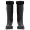 vidaXL Bottes de pluie avec chaussettes amovibles noir taille 43 PVC