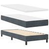 vidaXL Lit &agrave; ressorts avec matelas Gris fonc&eacute; 80 x 200 cm Velours