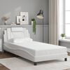 vidaXL Cadre de lit Viana avec LED sans matelas blanc 100x203 cm