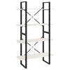 vidaXL Biblioth&egrave;que &agrave; 4 niveaux Blanc 80x30x140 cm Bois de pin massif