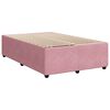 vidaXL Sommier &agrave; lattes de lit avec matelas rose 120x190 cm velours