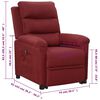 vidaXL Fauteuil Rouge bordeaux Tissu