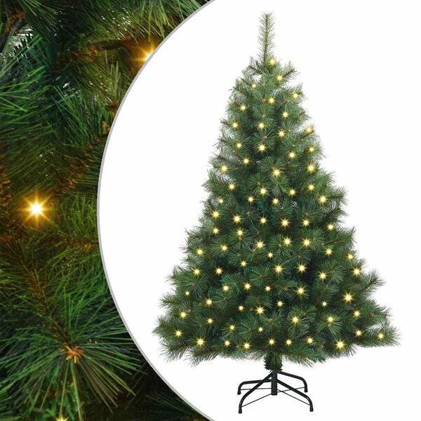 vidaXL Sapin de No&euml;l artificiel avec 150 LED Vert 150 cm PE et PVC