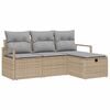 vidaXL Ensemble de Canap&eacute;s 4 pc 4-Nombre de places Beige et Gris clair