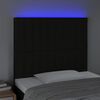 vidaXL T&ecirc;te de lit &agrave; LED Noir 100x5x118/128 cm Tissu