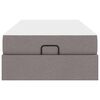 vidaXL Cadre de lit avec matelas avec matelas 2 pcs Taupe tissu