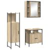 vidaXL Ensemble de mobilier de salle de bain avec &eacute;tag&egrave;re 3 pcs Marron