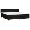 vidaXL Sommier &agrave; lattes de lit avec matelas Noir 180x200 cm Tissu